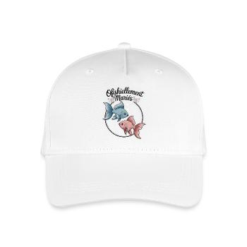 Ofishiellement Ehe-Humor-Pfirsich-Hochzeitspaar - Kinder Bio Basecap - Weiß - Vorne