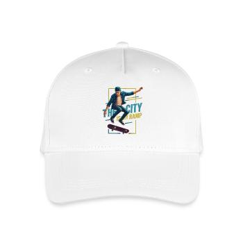 Urban Skate Action Neonstreet Style Design - Kinder Bio Basecap - Weiß - Vorne