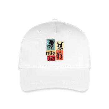 Silhouettes de danse dans un bloc rétro - Casquette de baseball bio Enfant - blanc - Devant