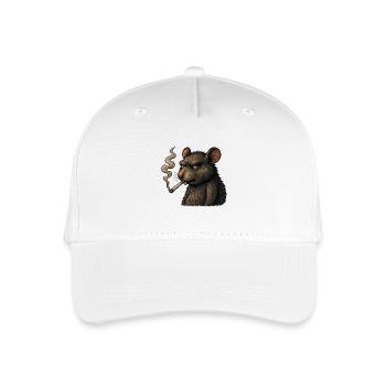Smoking Rat - Organic Kids’ Baseball Cap - white - Front