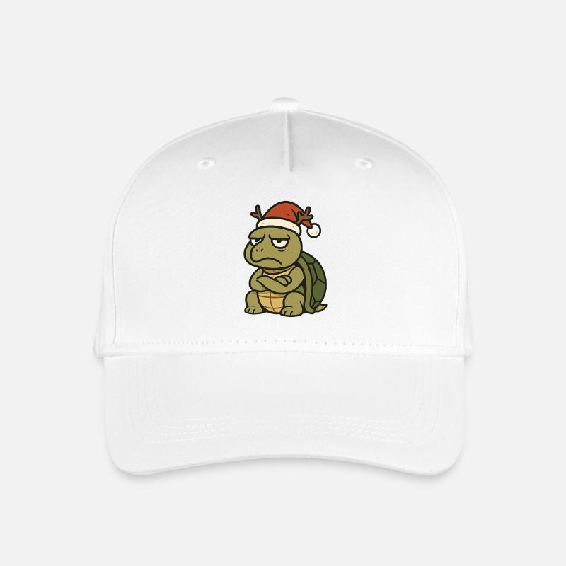 Grimmige Weihnachtsschildkröte - Kinder Bio Basecap - Weiß