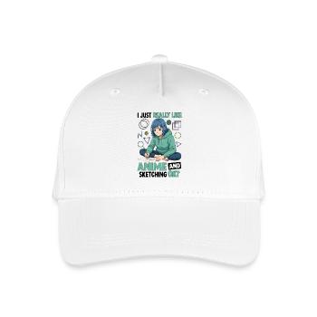 I Just Really Like Anime And Sketching OK - Kinder Bio Basecap - Weiß - Vorne