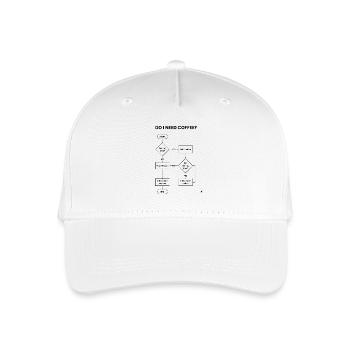 Brauche ich ein Kaffee-Flussdiagramm – Always Yes Gift - Kinder Bio Basecap - Weiß - Vorne