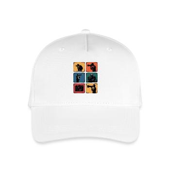Motif photographe photo rétro - Casquette de baseball bio Enfant - blanc - Devant