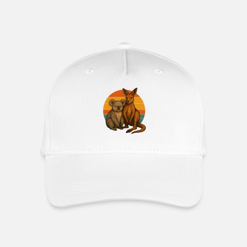 Koala und Känguru - Kinder Bio Basecap - Weiß