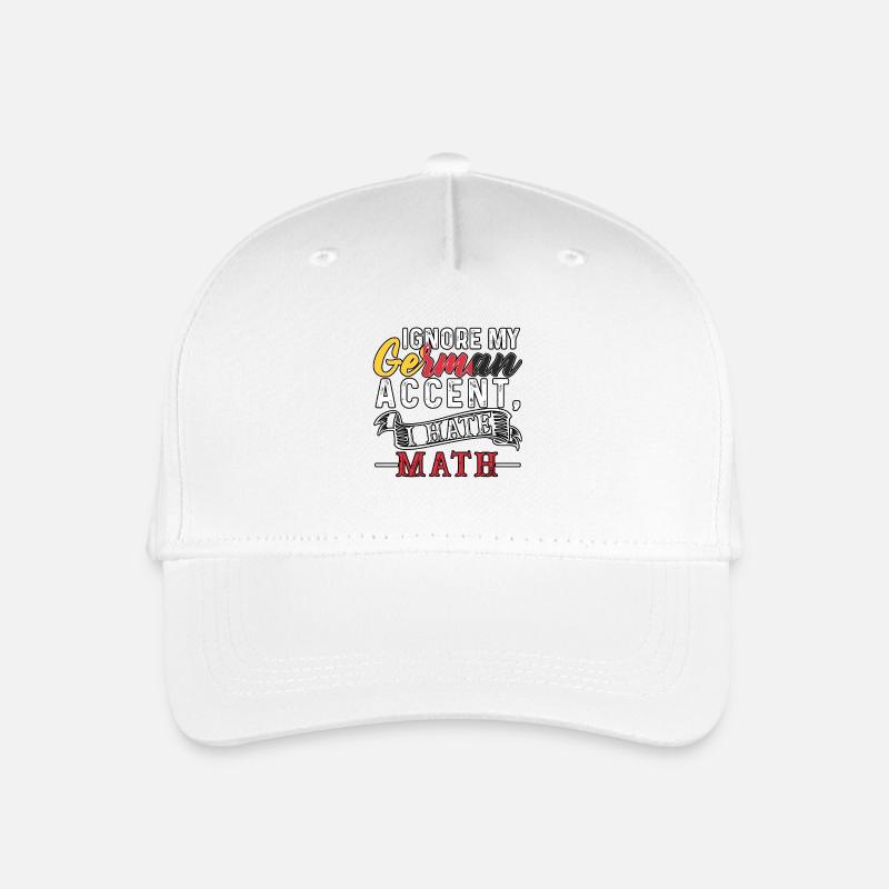 Ignore my german Accent, I hate Math - Organic Kids’ Baseball Cap - white