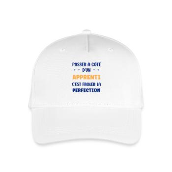 Missing out on an apprentice — perfection - Organic Kids’ Baseball Cap - white - Front