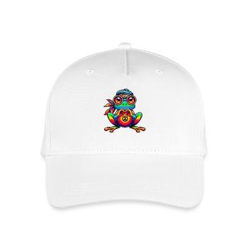 Hippie Frog 70s 1970s 60s Party - Organic Kids’ Baseball Cap - white - Front
