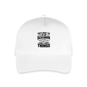 That's What I Do I Play Backgammon - Organic Kids’ Baseball Cap - white - Front