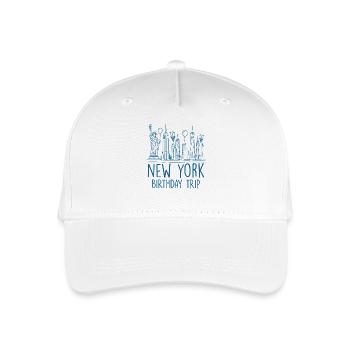 New York Birthday Trip - Kinder Bio Basecap - Weiß - Vorne