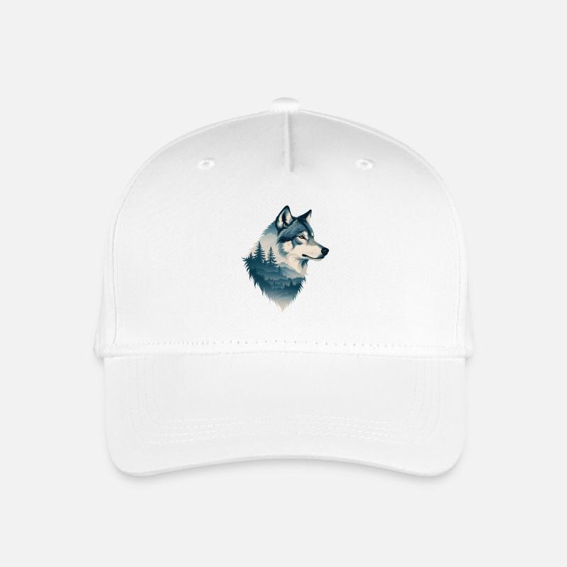 Loup bleu dans la forêt - Casquette de baseball bio Enfant - blanc