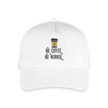 No Coffee No Workee - Organic Kids’ Baseball Cap - white - Front