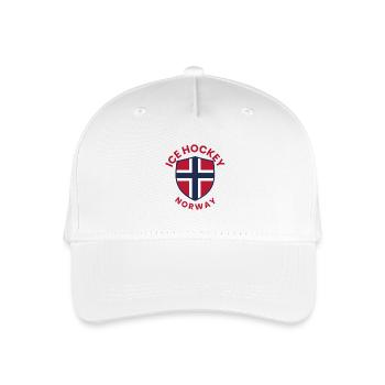 Norwegischer Eishockey-Schild - Kinder Bio Basecap - Weiß - Vorne