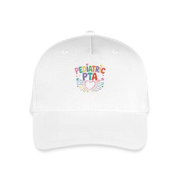 Pediatric PTA Rainbow Heart - Organic Kids’ Baseball Cap - white - Front
