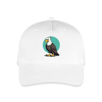 Stolzer Adler Majestätischer Greifvogel - Kinder Bio Basecap - Weiß - Vorne