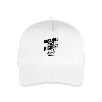 Seit dem Anpfiff instabil - Kinder Bio Basecap - Weiß - Vorne