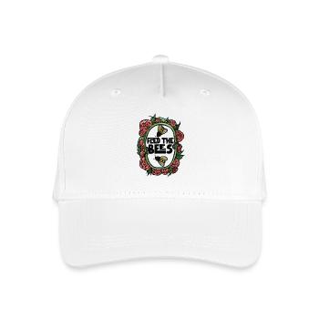 Feed the Bees Floral Frame - Organic Kids’ Baseball Cap - white - Front