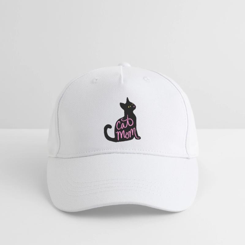 Cat Mom Neon Script Organic Kids’ Baseball Cap