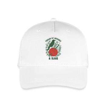 Angetrieben von Häkeln und Wut Lustiger Häkelliebhaber - Kinder Bio Basecap - Weiß - Vorne