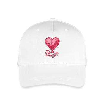 You Lift Me Up | Balloon Heart - Valentine's Day - Organic Kids’ Baseball Cap - white - Front