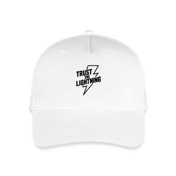 Vertraue dem Lightning - Kinder Bio Basecap - Weiß - Vorne