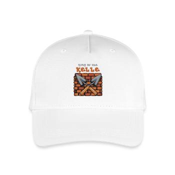 King of the Kelle: Maurer Meister - Kinder Bio Basecap - Weiß - Vorne