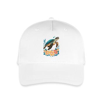 Sea Turtle Ocean Addict Design - Organic Kids’ Baseball Cap - white - Front