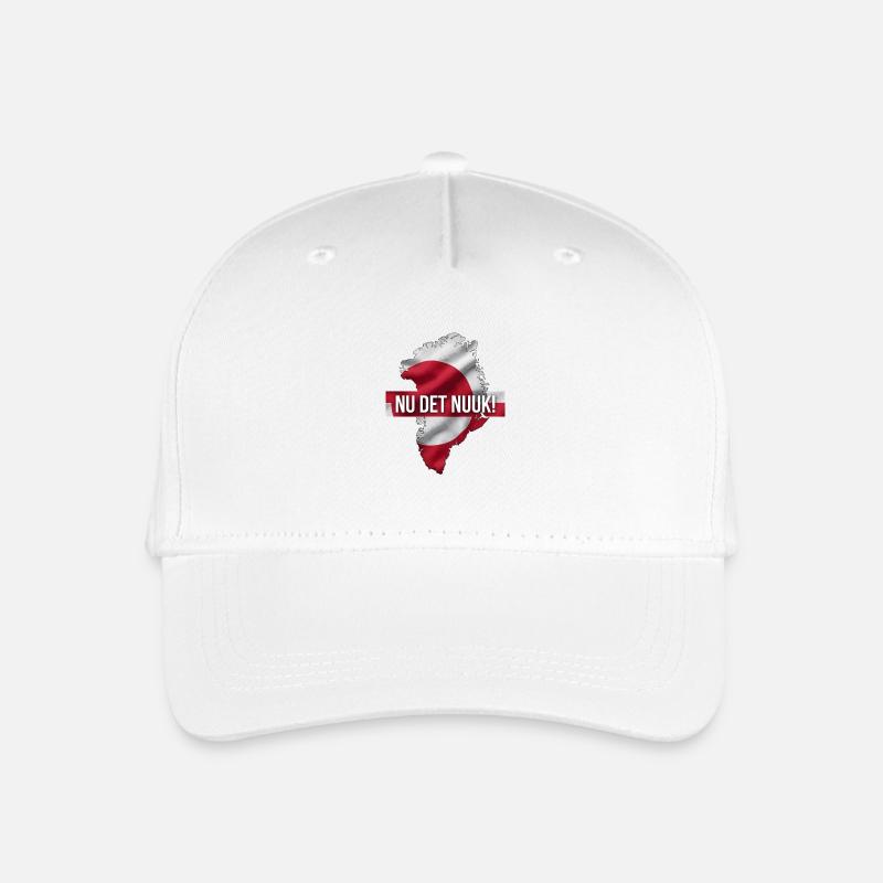 Carte du Groenland Drapeau Slogan de la capitale Nuuk - Casquette de baseball bio Enfant - blanc