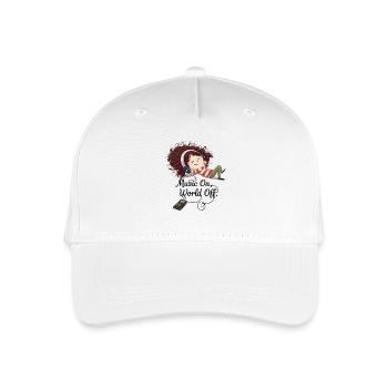 Music On World Off – Fille aux écouteurs - Casquette de baseball bio Enfant - blanc - Devant