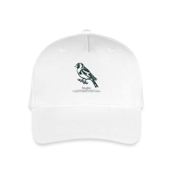 Silhouette de Chardonneret | Ornithologie | Dessin - Casquette de baseball bio Enfant - blanc - Devant