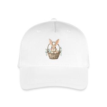 Joyeux lapin de Pâques dans le panier - Casquette de baseball bio Enfant - blanc - Devant