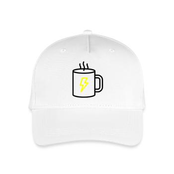 Énergie Bombardée de tasses à café - Casquette de baseball bio Enfant - blanc - Devant