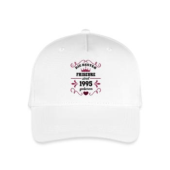 1995 Friseurin Geburtstag Kollege Arbeitskollege - Kinder Bio Basecap - Weiß - Vorne