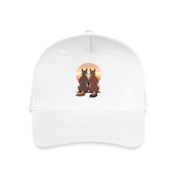 Deux lapins au coucher du soleil - Casquette de baseball bio Enfant - blanc - Devant