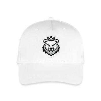Portrait d’ours polaire Couronne tête d’ours polaire - Casquette de baseball bio Enfant - blanc - Devant