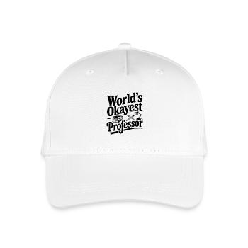 World's Okayest Professor - Organic Kids’ Baseball Cap - white - Front