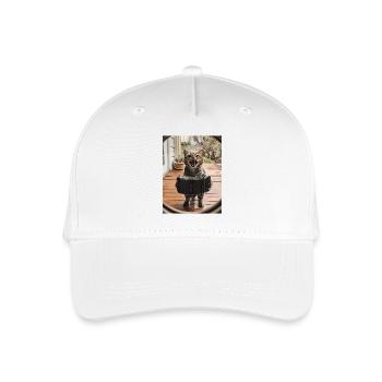 Accordéon chat sur le porche - Casquette de baseball bio Enfant - blanc - Devant