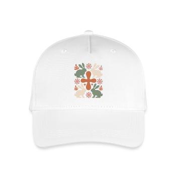 Motif de croix de lapin de Pâques - Casquette de baseball bio Enfant - blanc - Devant