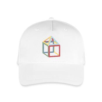 Colorful Cube Block Composition - Organic Kids’ Baseball Cap - white - Front