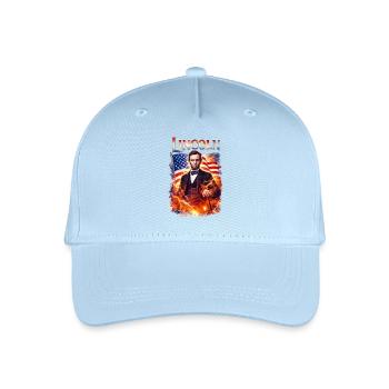 Lincolns Flammendes Freiheitsbild - Kinder Bio Basecap - Hellblau - Vorne