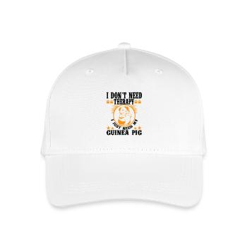 Guinea Pig Lover Funny Therapy Quote Graphic - Kinder Bio Basecap - Weiß - Vorne