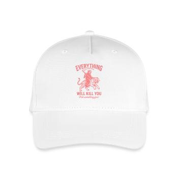 Motivational shirt for risk fans - Organic Kids’ Baseball Cap - white - Front