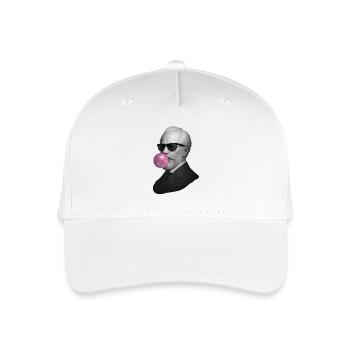 Retro Gentleman mit Bubblegum - Kinder Bio Basecap - Weiß - Vorne