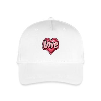 Liebe - Kinder Bio Basecap - Weiß - Vorne