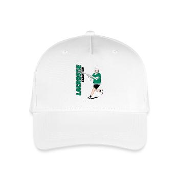 Lacrosse Spieler - Kinder Bio Basecap - Weiß - Vorne