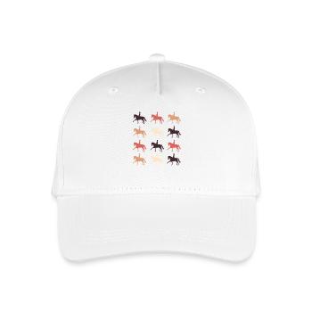 Dressage horse - Organic Kids’ Baseball Cap - white - Front