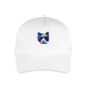 Havanesisches Hundeporträt Abstrakte Splash-Kunst - Kinder Bio Basecap - Weiß - Vorne