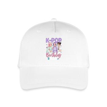 K Pop Birthday Team - Organic Kids’ Baseball Cap - white - Front