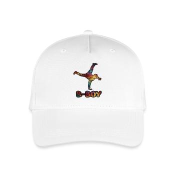Breakdance B-Boy Street Dance Hip Hop - Organic Kids’ Baseball Cap - white - Front