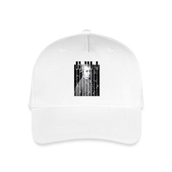 Glitch Mozart Classical Portrait Art - Kinder Bio Basecap - Weiß - Vorne